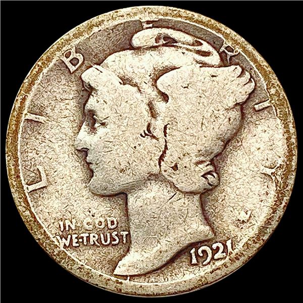 1921-D Mercury Dime NICELY CIRCULATED