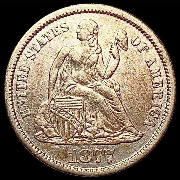 1877-CC Seated Liberty Dime CLOSELY UNCIRCULATED