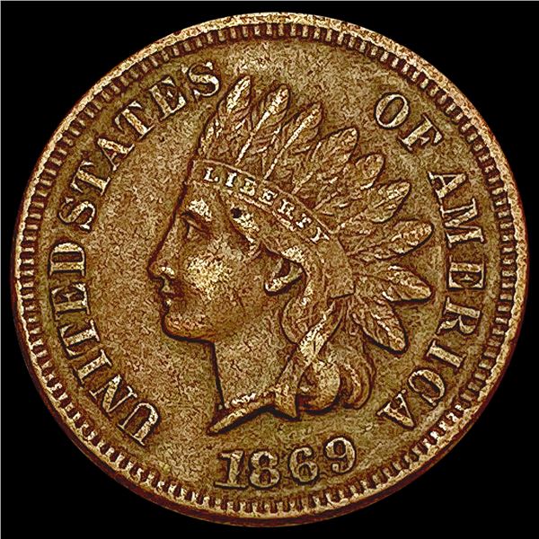 1869 Indian Head Cent LIGHTLY CIRCULATED