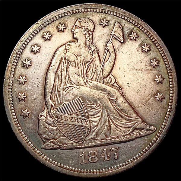 1847 Seated Liberty Dollar CLOSELY UNCIRCULATED