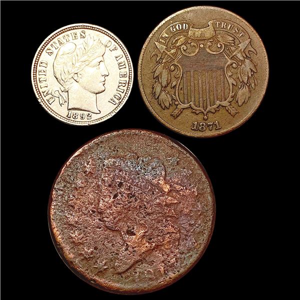 [3] 1813-1892 Varied U.S. Cents HIGH GRADE