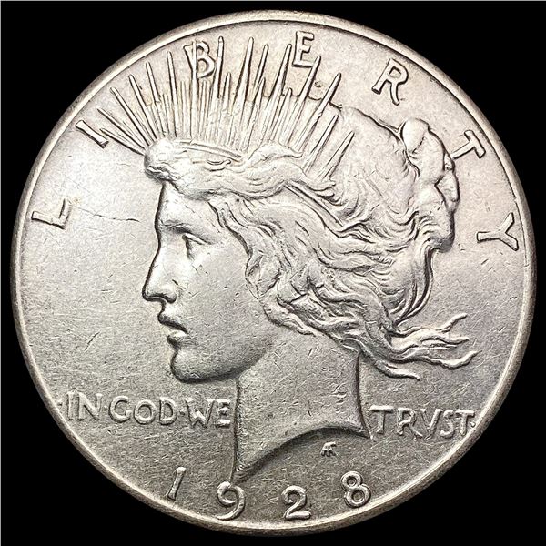 1928 Silver Peace Dollar CLOSELY UNCIRCULATED