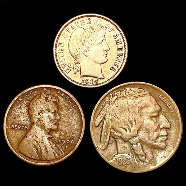 [3] 1909-1923 Varied Silver Coinage CLOSELY UNCIRCULATED