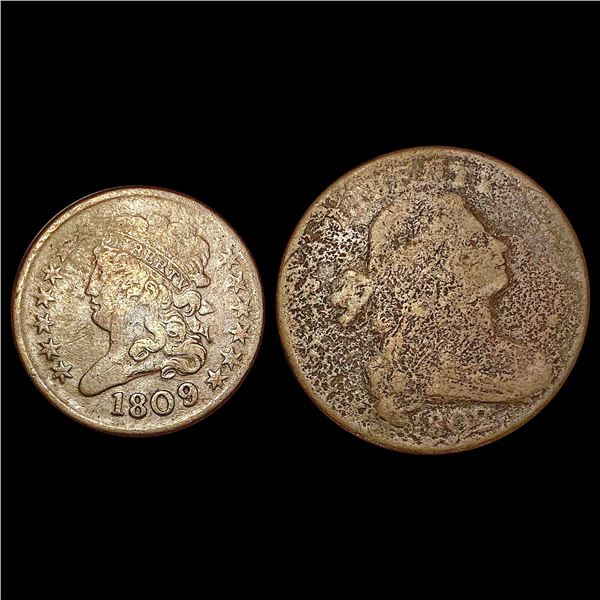 [2] 1802&1809/6 Varied U.S. Cents LIGHTLY CIRCULATED