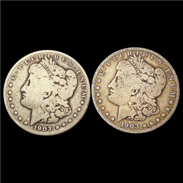 [2] 1903-S Morgan Silver Dollar NICELY CIRCULATED