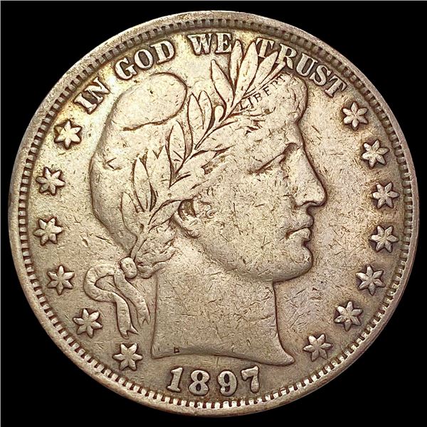 1897 Barber Half Dollar NEARLY UNCIRCULATED