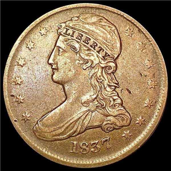 1837 Capped Bust Half Dollar NEARLY UNCIRCULATED