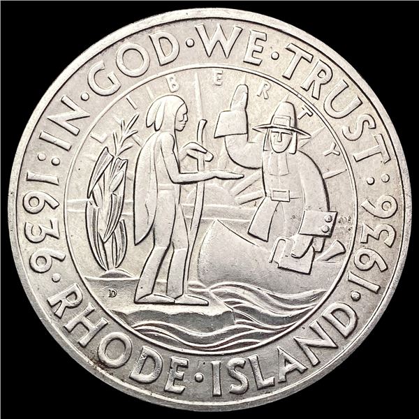 1936-D Rhode Island Half Dollar CHOICE BU
