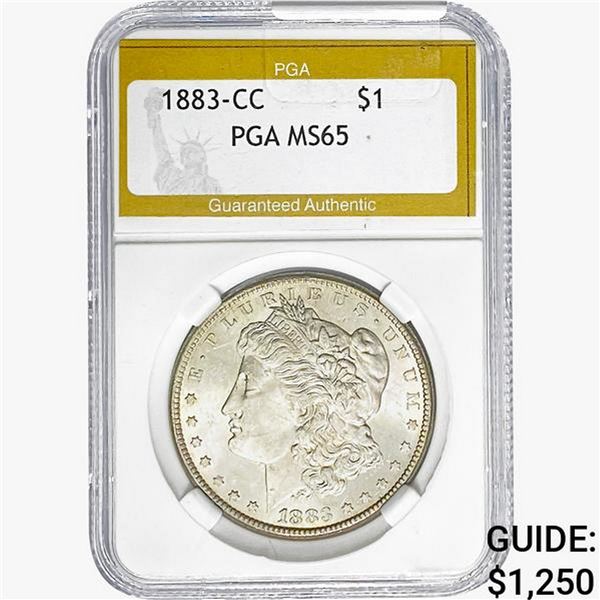 1883-CC Morgan Silver Dollar PGA MS65