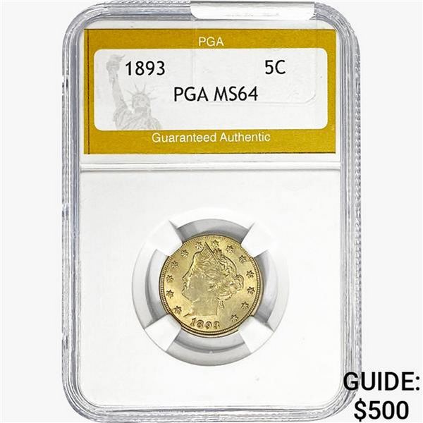 1893 Liberty Victory Nickel PGA MS64