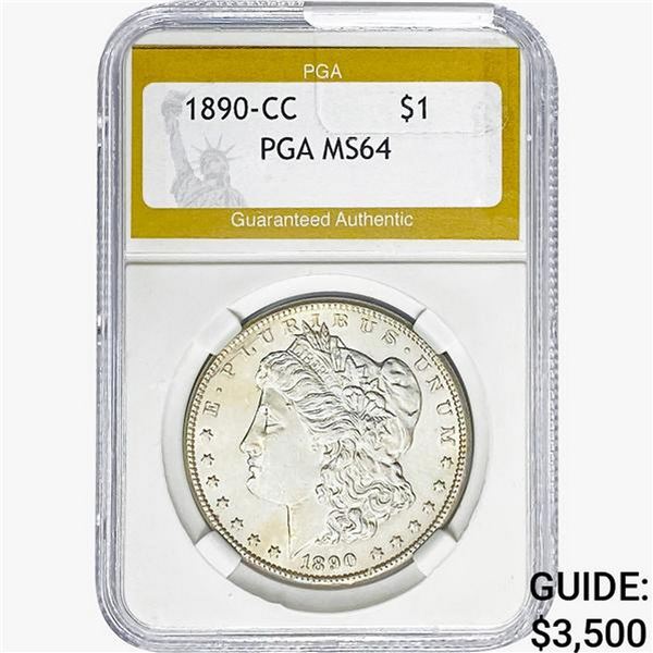 1890-CC Morgan Silver Dollar PGA MS64