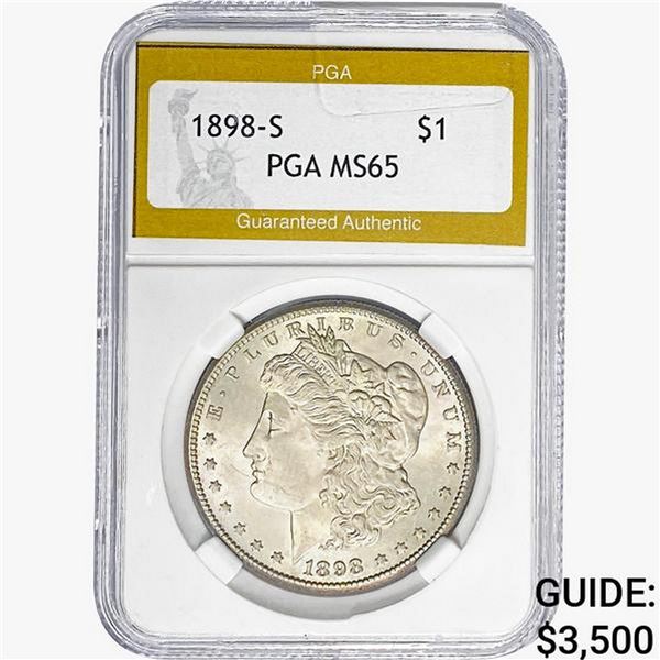 1898-S Morgan Silver Dollar PGA MS65