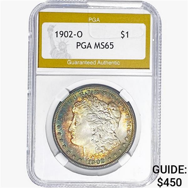 1902-O Morgan Silver Dollar PGA MS65