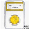 Image 1 : 1907 $10 Gold Eagle PGA MS64