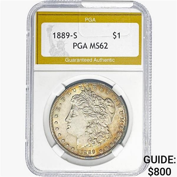 1889-S Morgan Silver Dollar PGA MS62