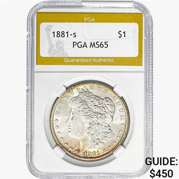 1881-S Morgan Silver Dollar PGA MS65