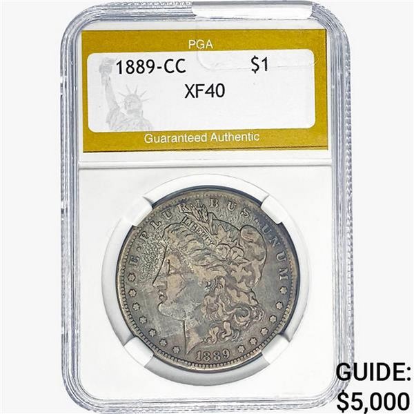 1889-CC Morgan Silver Dollar PGA XF40