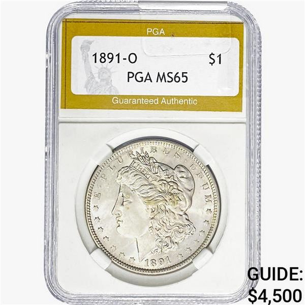 1891-O Morgan Silver Dollar PGA MS65