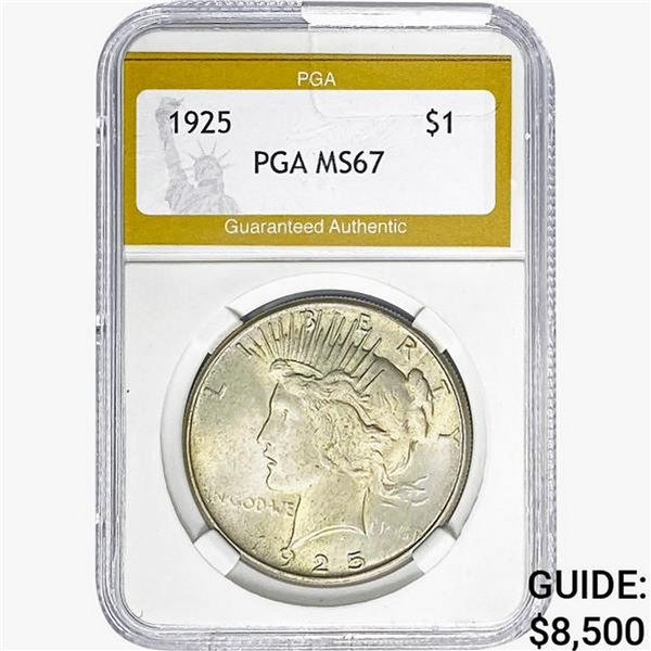 1925 Silver Peace Dollar PGA MS67