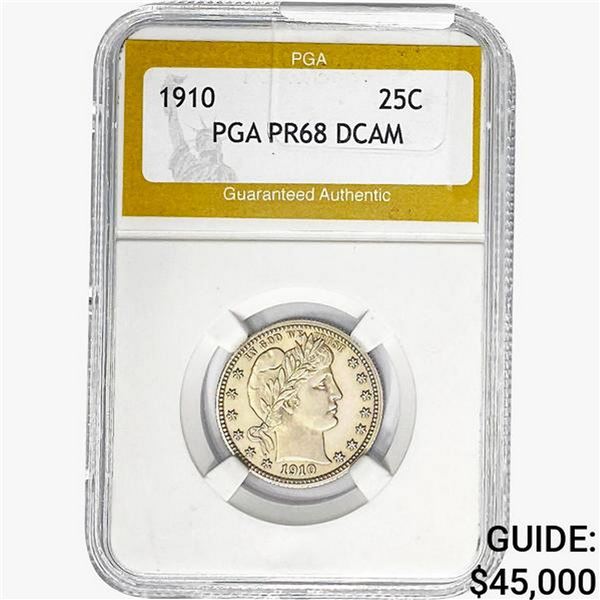 1910 Barber Quarter PGA PR68 DCAM