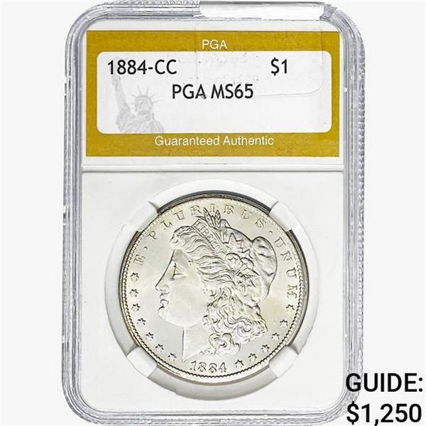 1884-CC Morgan Silver Dollar PGA MS65