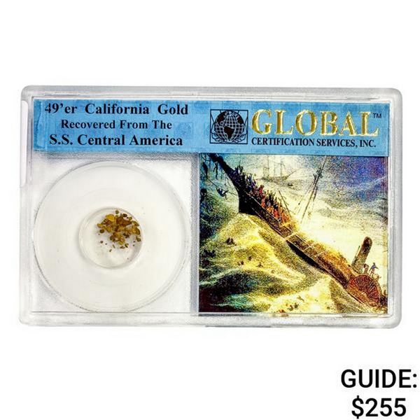 1857 49er CA Pinch of Gold S.S. Shipwreck Cen. Am.