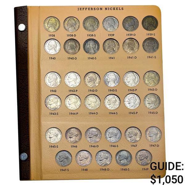 1938-2005 BU Jefferson Album [154 Coins]