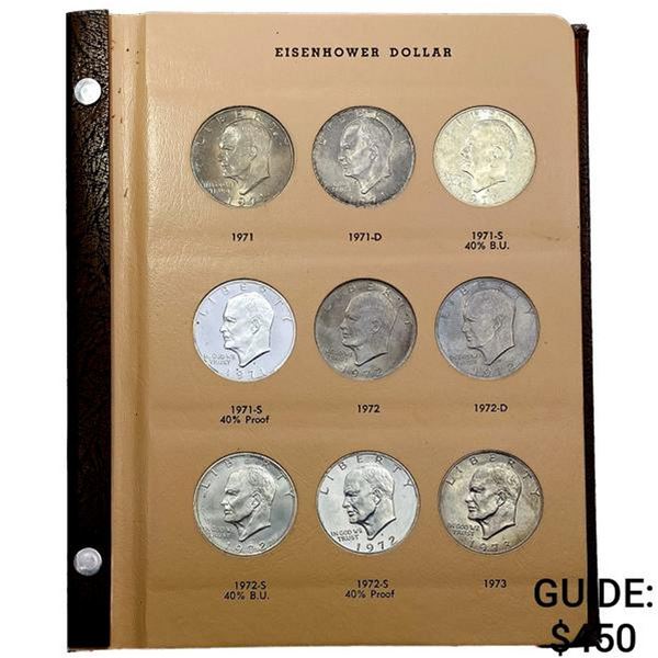 1971-1978 Unc Ike Dollar Set W/Proofs [32 Coins]