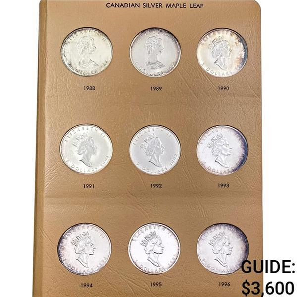 1988-2020 Silver Canada Maple Leaf Album [33 Coins]