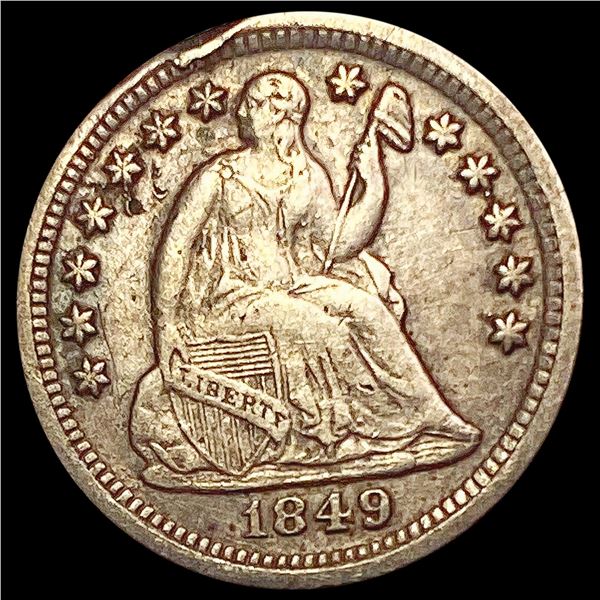 1849-O Seated Liberty Half Dime LIGHTLY CIRCULATED