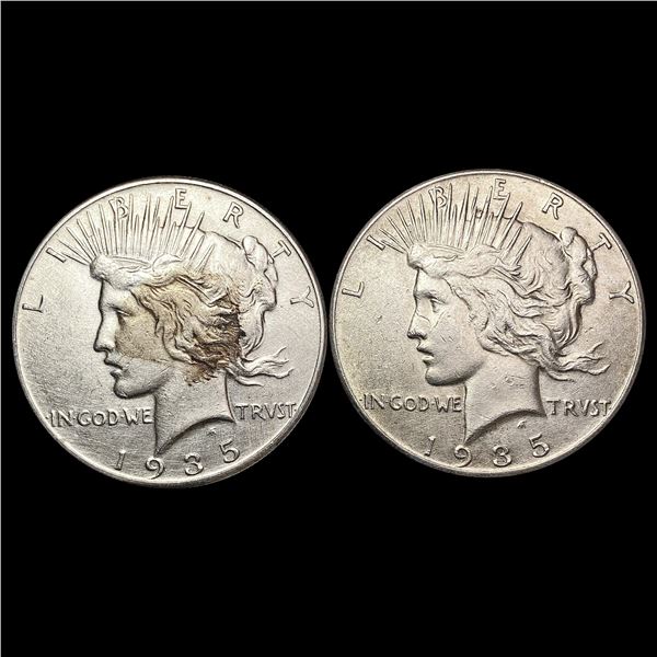 [2] 1935 Silver Peace Dollar CLOSELY UNCIRCULATED