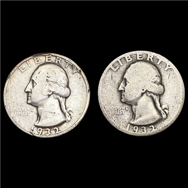 [2] 1932-S&1932-D Washington Silver Quarter NICELY CIRCULATED