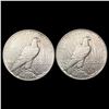 Image 2 : [2] 1927-S&1934-D Silver Peace Dollar CLOSELY UNCIRCULATED