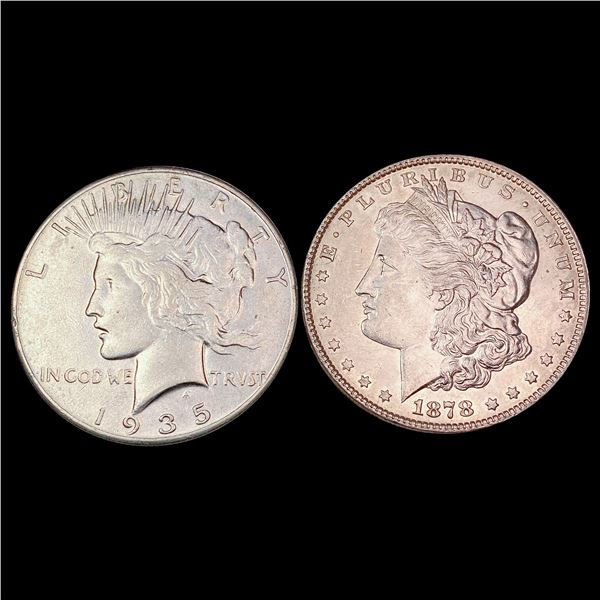 [2] 1878&1935 Silver Dollars CLOSELY UNCIRCULATED