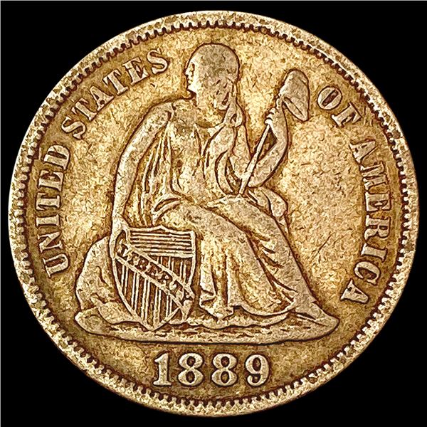 1889 Seated Liberty Dime LIGHTLY CIRCULATED