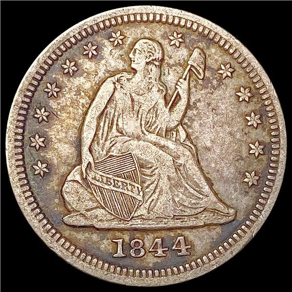 1844-O Seated Liberty Quarter LIGHTLY CIRCULATED