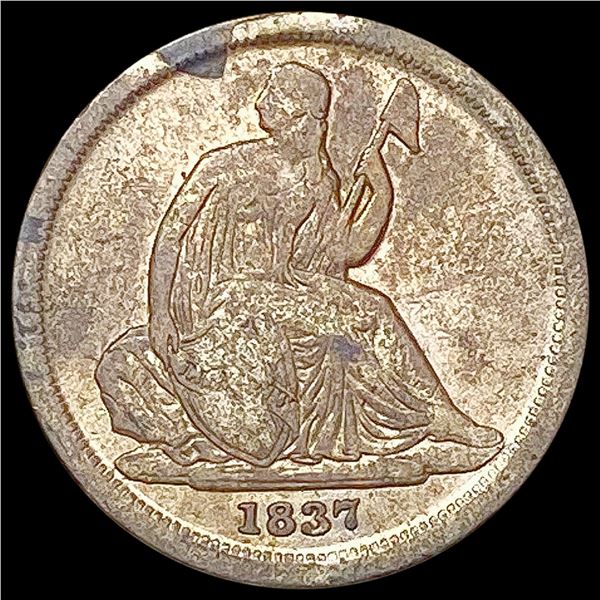 1837 Seated Liberty Dime LIGHTLY CIRCULATED