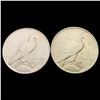 Image 2 : [2] 1927-D&1934-D Silver Peace Dollar CLOSELY UNCIRCULATED