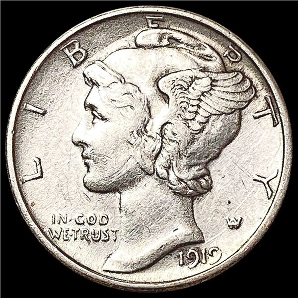1919-D Mercury Dime CLOSELY UNCIRCULATED
