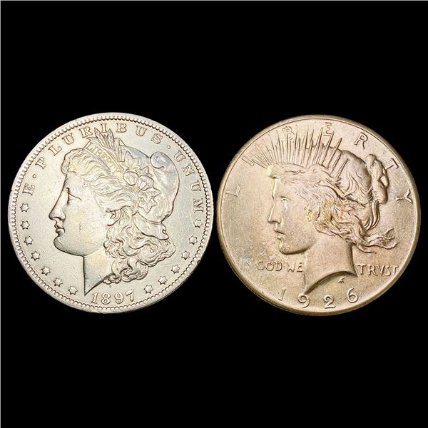[2] 1897-O&1926 Silver Dollars UNCIRCULATED