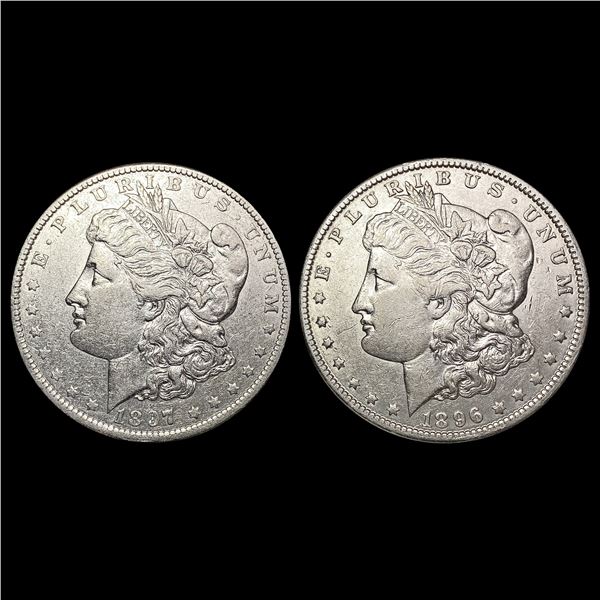 [2] 1896-O&1897-O Morgan Silver Dollar CLOSELY UNCIRCULATED