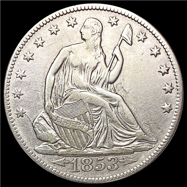 1853 Arrows Rays Seated Liberty Half Dollar UNCIRCULATED