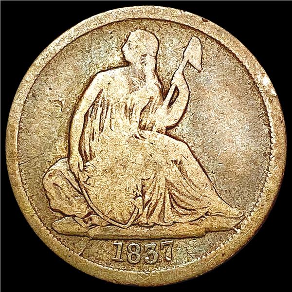 1837 Seated Liberty Dime NICELY CIRCULATED