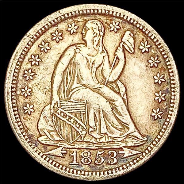 1853 Arrows Seated Liberty Dime CLOSELY UNCIRCULATED