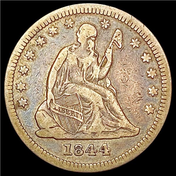 1844 Seated Liberty Quarter LIGHTLY CIRCULATED