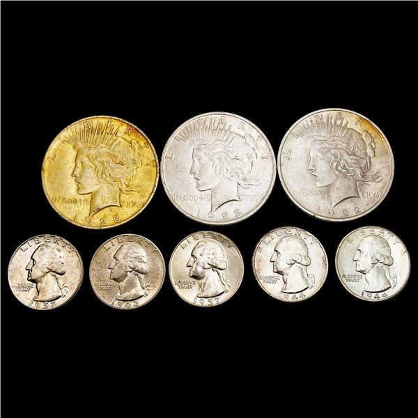 [8] 1922-1957 Varied Silver Coinage HIGH GRADE