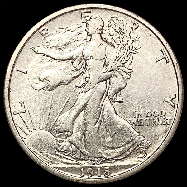 1918 Walking Liberty Half Dollar CHOICE AU