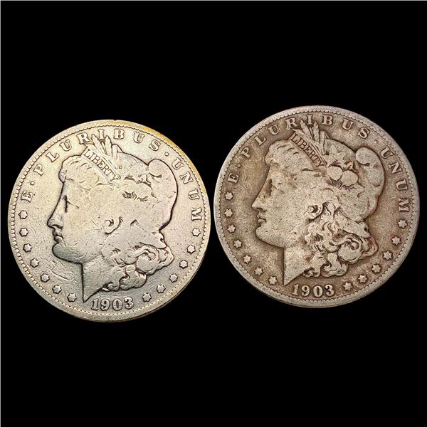 [2] 1903-S Morgan Silver Dollar NICELY CIRCULATED