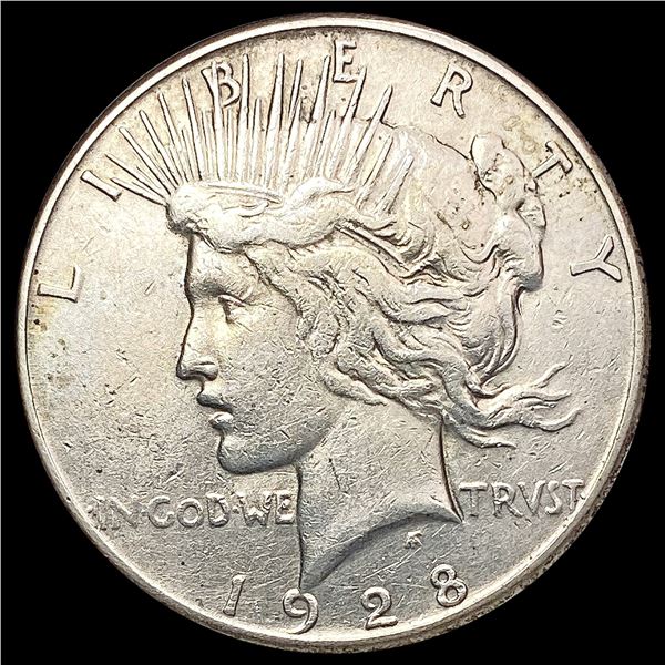 1928 Silver Peace Dollar CLOSELY UNCIRCULATED