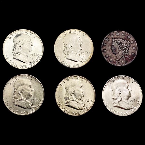 [6] 1818-1960 U.S. Silver Coinage HIGH GRADE